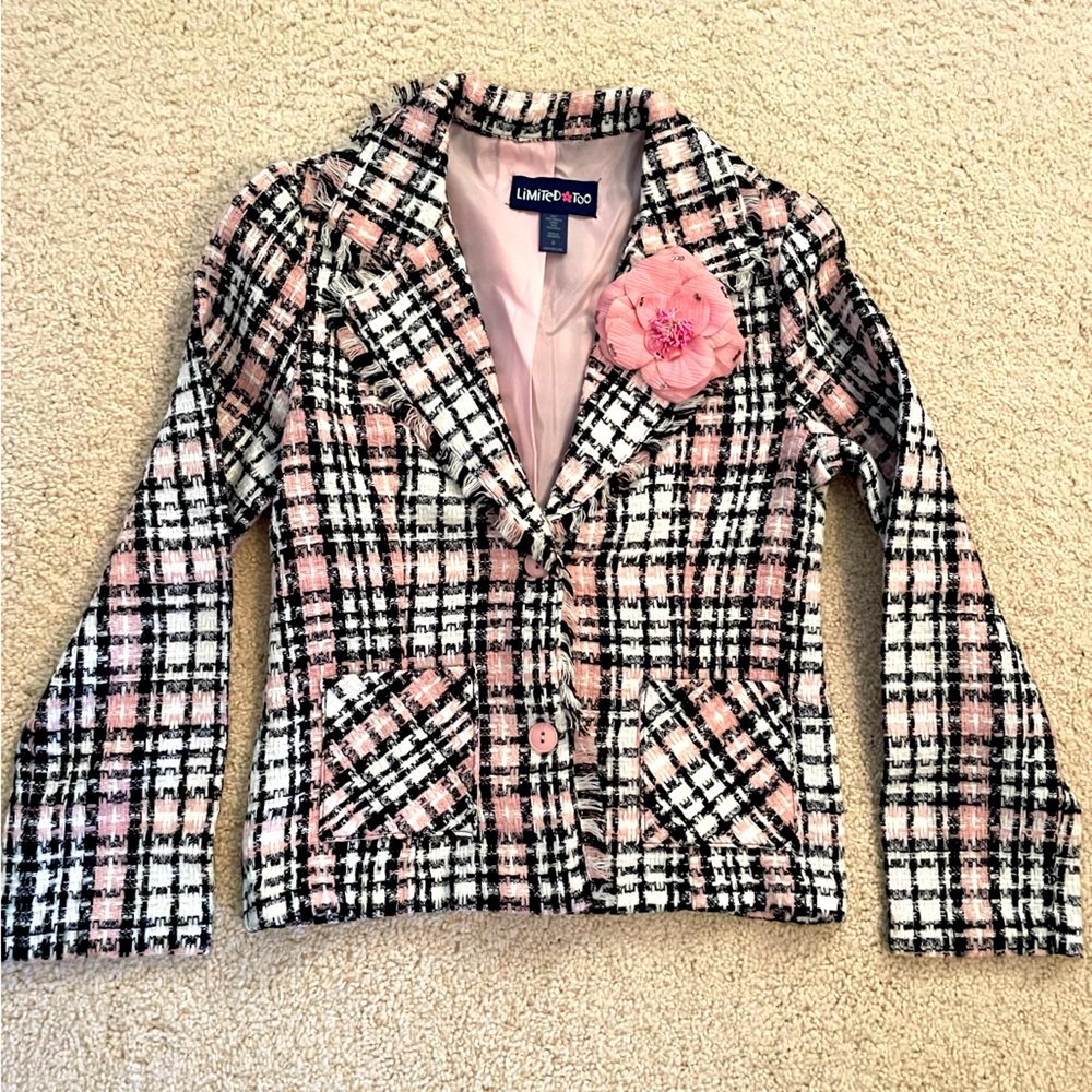 Girls Tweed-Style Blazer